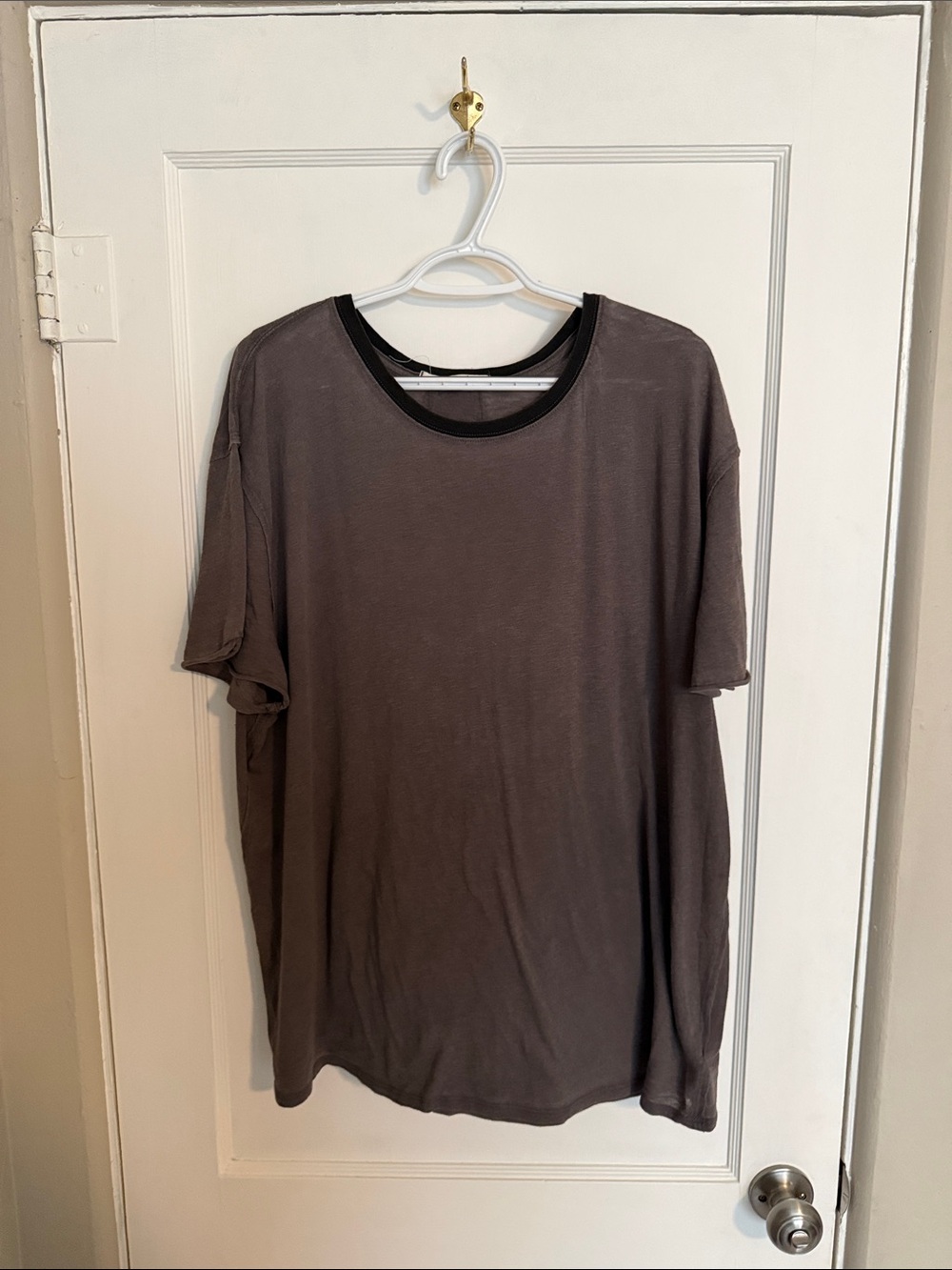 We The Free Women’s Casual Charcoal T-shirt with Black Trim